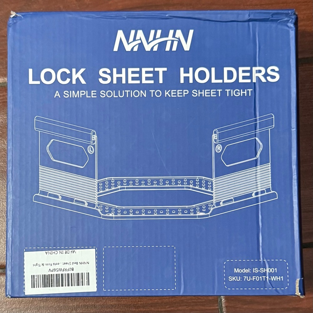 NNHN Lock Sheet Holders Bed Sheet Grippers White
